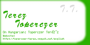 terez toperczer business card